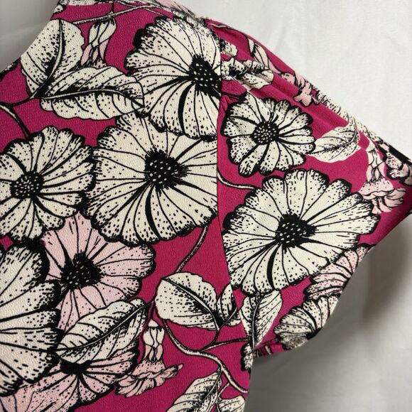 Talbots Midi Dress Womens Plus 16 Pink Floral Boho Flowy Lightweight Summer - Picture 11 of 16